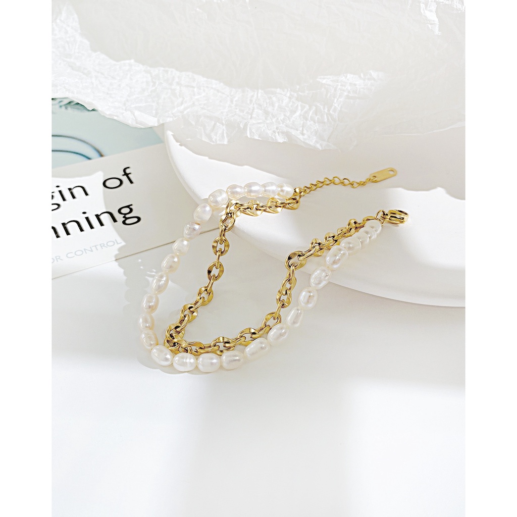 Vòng ngọc bội tinh thời trang, vòng tay thép không rỉ