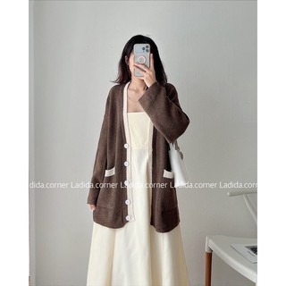 áo cardigan viền form rộng
