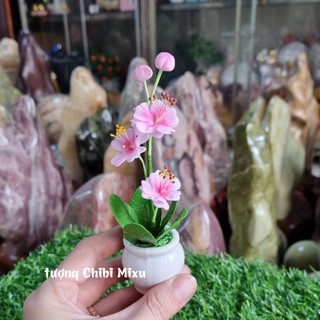 Chậu hoa Nhài bằng đất sét Nhật