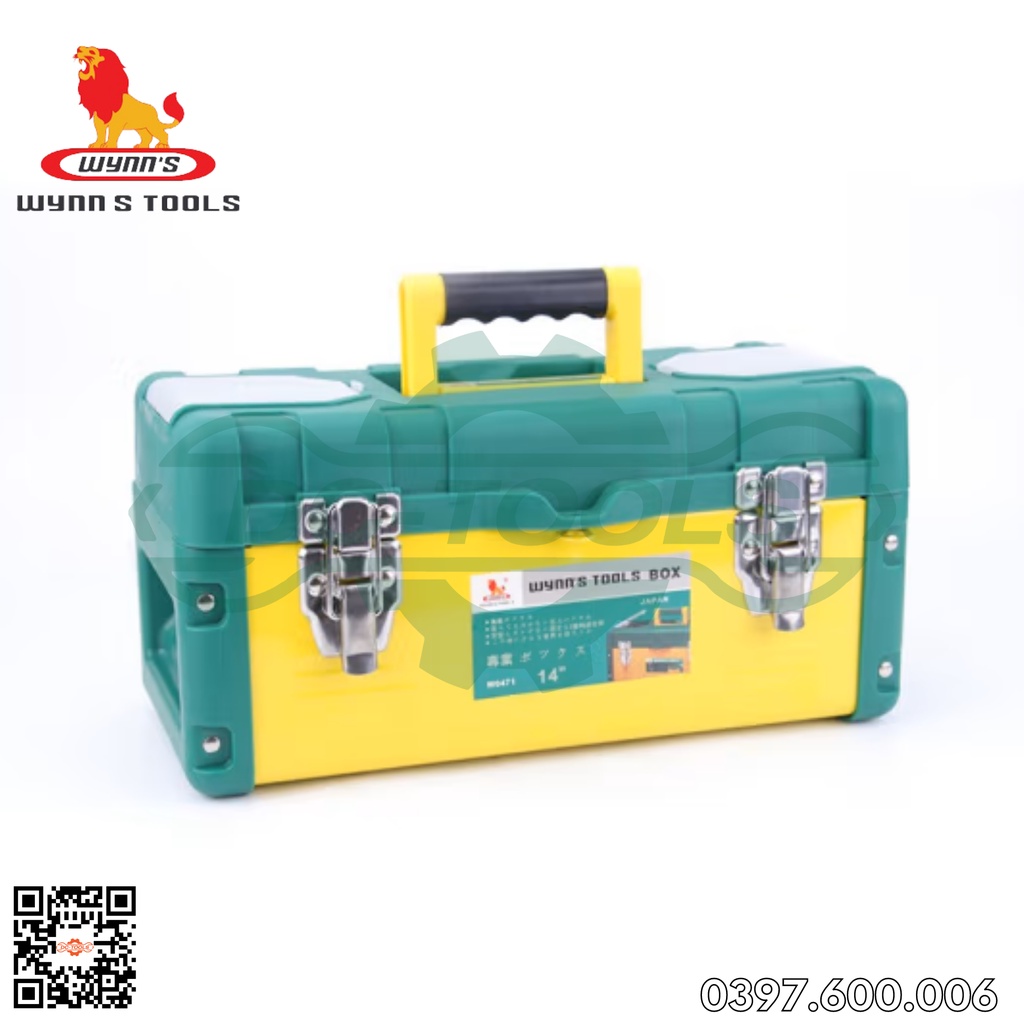 Hộp đựng dụng cụ gia dụng bằng thép và nhựa W0471 di động thợ điện hộp sửa chữa đa năng