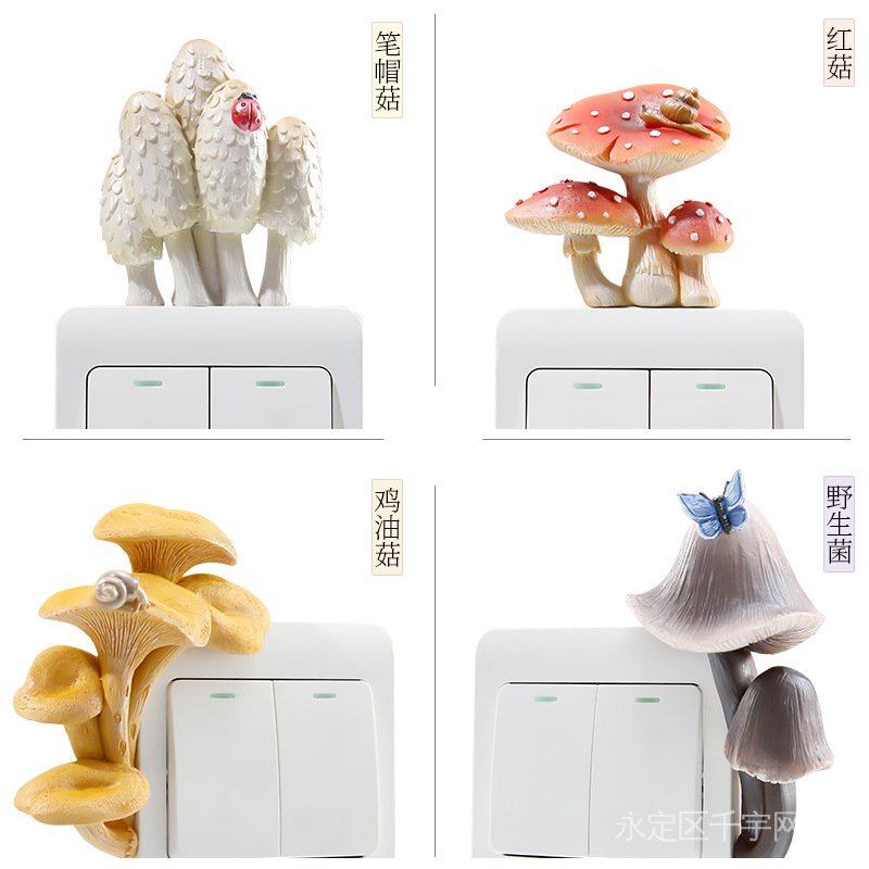 Miếng Dán Công Tắc Trang Trí Hình Hoa 3d Ba Chiều Bằng Nhựa Resin Sáng Tạo Bảo Vệ Tường Phòng Khách