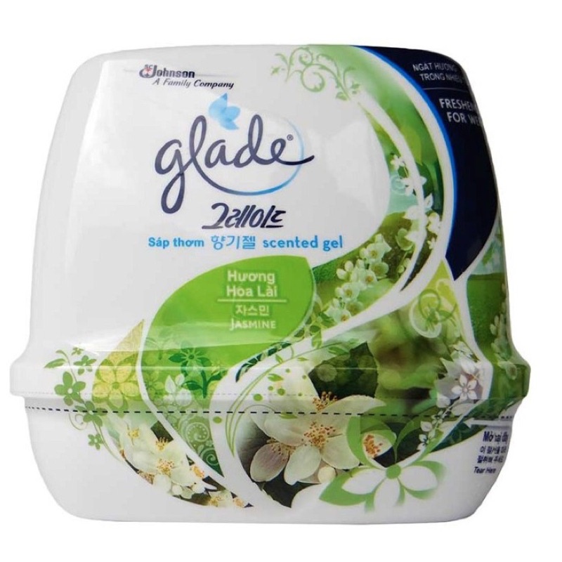 Sáp thơm khử mùi Glade 180g (hương lavender, chanh, hoa tuyết tặc, hương sớm mai, hương hoa nhài)