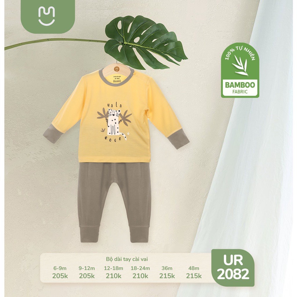 Bộ Quần Áo Dài Tay Thu Đông Vải Bamboo Cho Bé UR2082