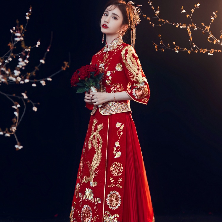 Đầm Cưới Kiểu Kimono Trung Hoa Thời Trang Xuân Hè 2022 Mới Cho Cô Dâu