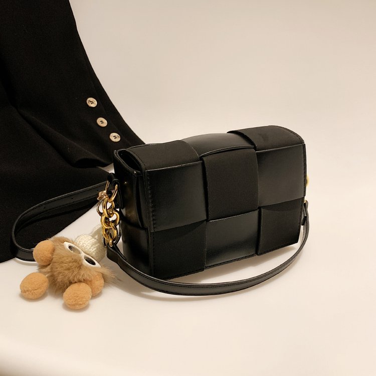 Túi Đeo Chéo Vải Dệt Màu Sắc Tương Phản Phong Cách retro Dành Cho Nữ