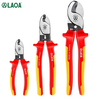 Kìm cắt cao thế vde 1000v cách điện, cắt cáp điện laoa, model la321106, thép cr-mo chuyên dụng