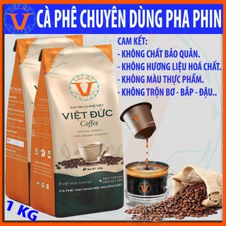1kg Cà phê nguyên chất pha phin, rang mộc, bột xay sẵn,100% Robusta nguyên chất cao cấp, thương hiệu