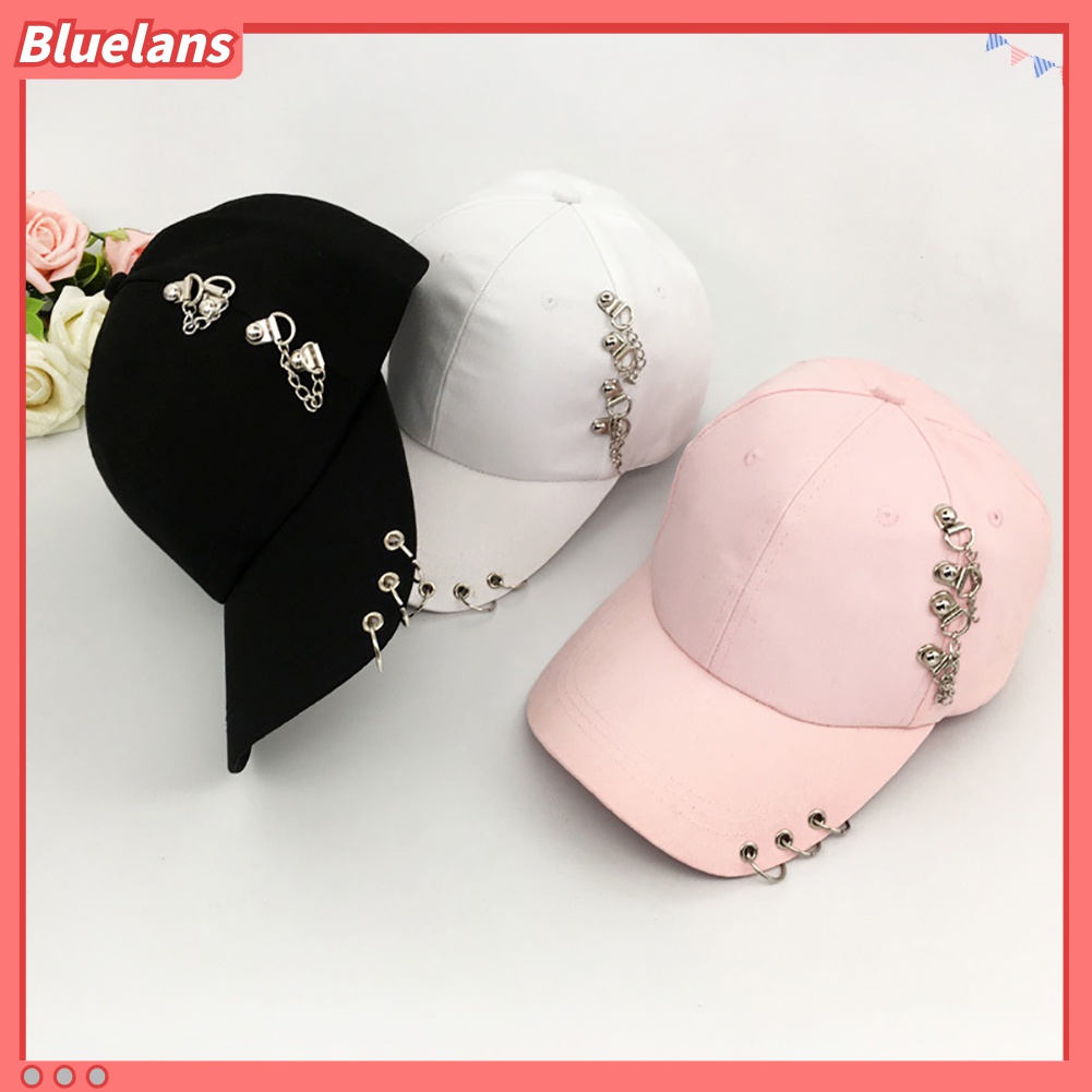 Mũ Lưỡi Trai Đính Khoen Kim Loại Phong Cách Hip Hop Thời Trang 48h