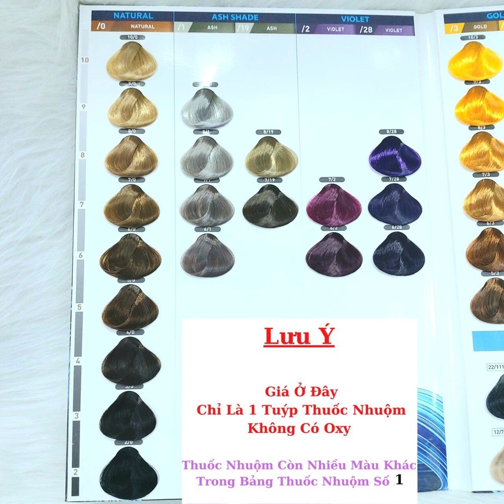 Thuốc Nhuộm Lavox  Collagen 100ml - Màu Mới Hot Trend / Bảng Màu Số 2 - Không Kèm Oxy