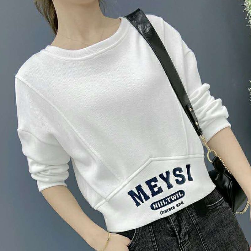 Áo Sweater Nữ Dáng Rộng Ngắn Dễ Phối Đồ