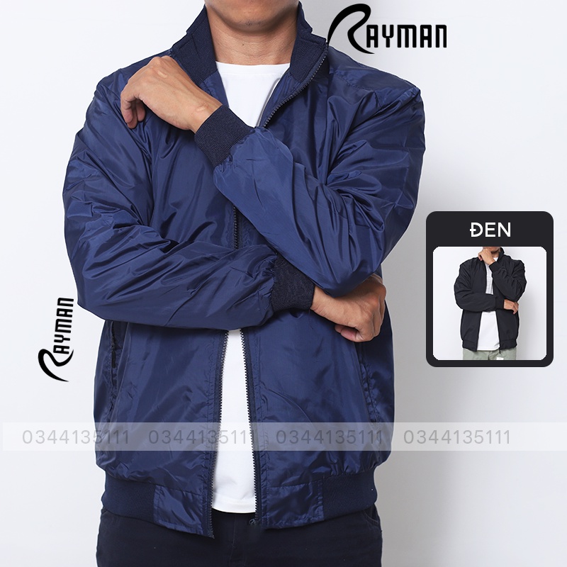 Áo Khoác Nam Dù 2 Lớp Cổ Trụ Big Size RAYMAN Áo Khoát Nam Trơn Không Nón VNXK