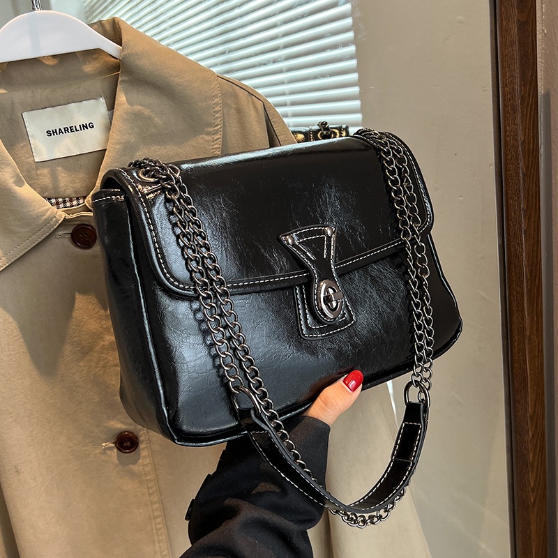 Túi Đeo Vai Dáng Vuông Nhỏ Màu Sắc Trơn Thời Trang Cao Cấp Cho Nữ