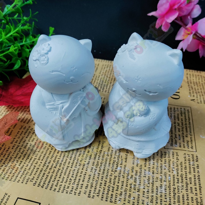 Tượng tô màu chọn mẫu, MÈO CÔNG CHÚA, size M, tượng thạch cao , tô tượng, đồ chơi cho trẻ