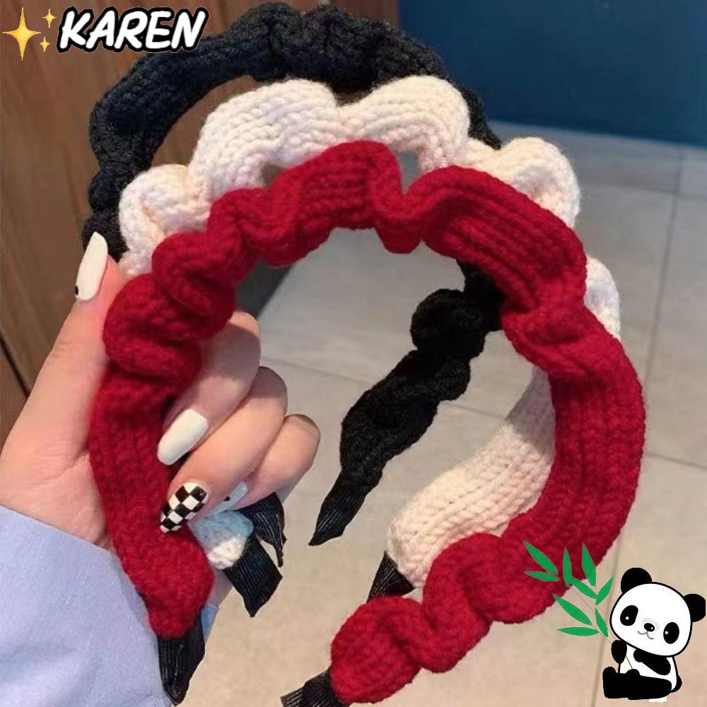 Băng Đô Cài Tóc Bằng Len Thời Trang Mới