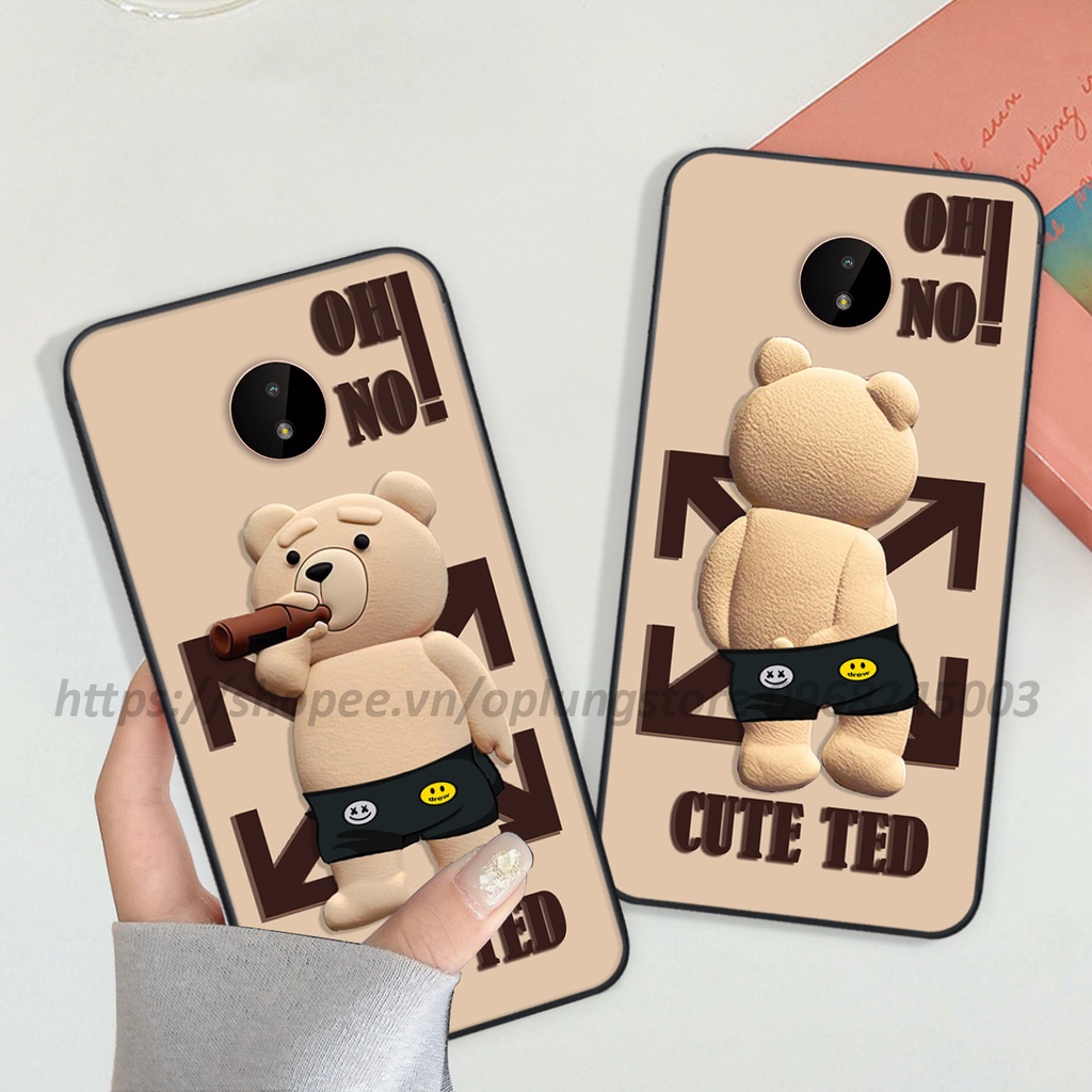 Ốp lưng Nokia C20 / C30 / Nokia 3.4 in hình 3D gấu cute cool ngầu giả nổi.