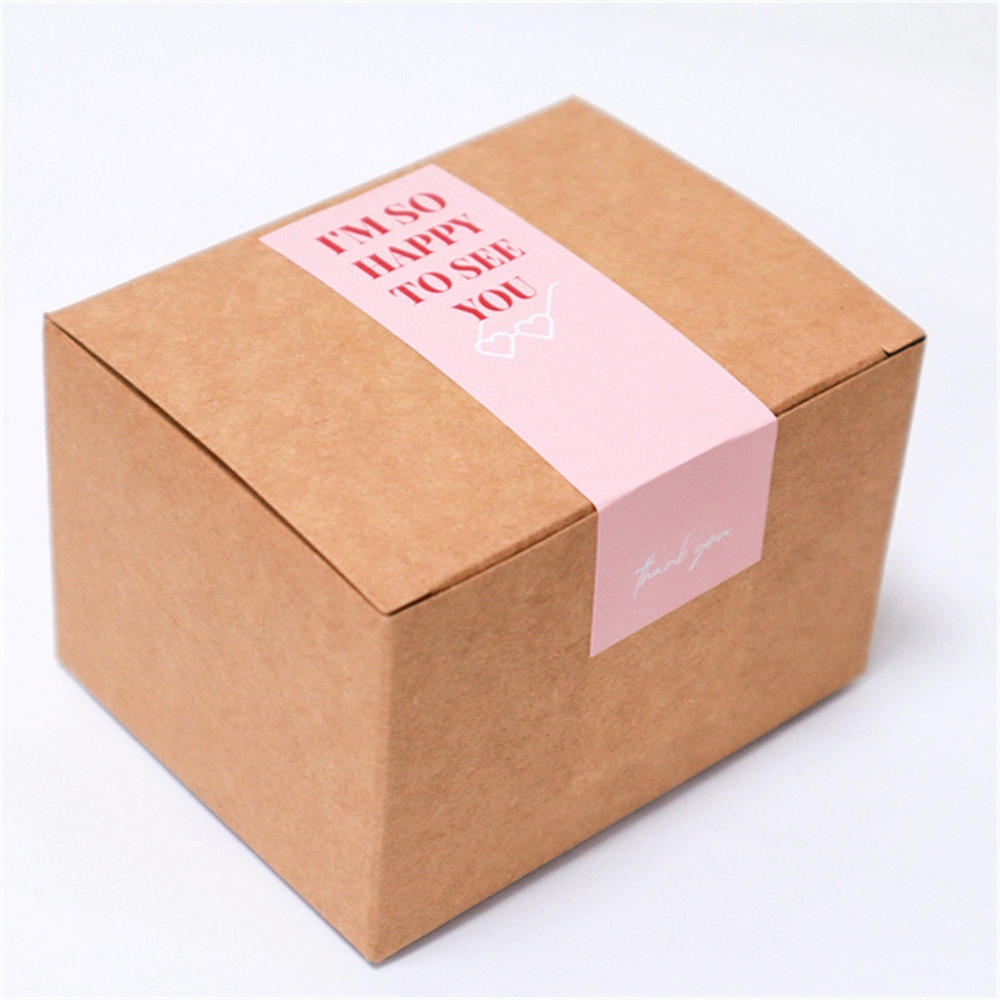 Cuộn 100 Nhãn Dán Trang Trí Sổ Tay In Chữ Thank You Độc Đáo