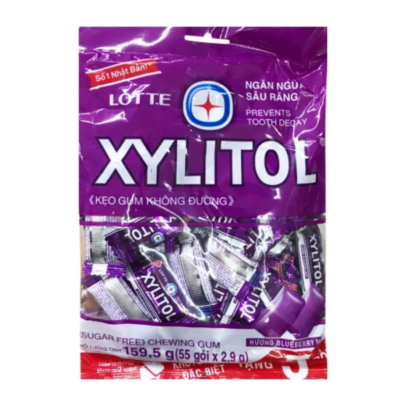 Kẹo Sing-gum Không Đường Lotte Xylitol bịch 55 viên
