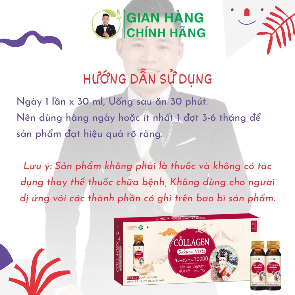 Nước Uống Collagen Tổ Yến SAKURA NESTS - Đẹp da, sáng da, trắng da