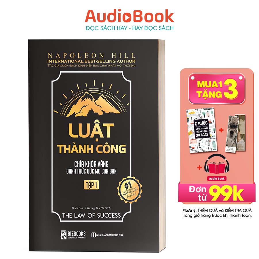 BIZBOOKS - Sách Luật thành công - Chìa khóa vàng đánh thức ước mơ của bạn tập 1 và tập 2