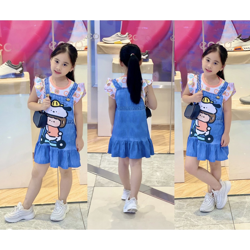 Siêu phẩm đầm giả yếm cho bé gái - Váy trẻ em