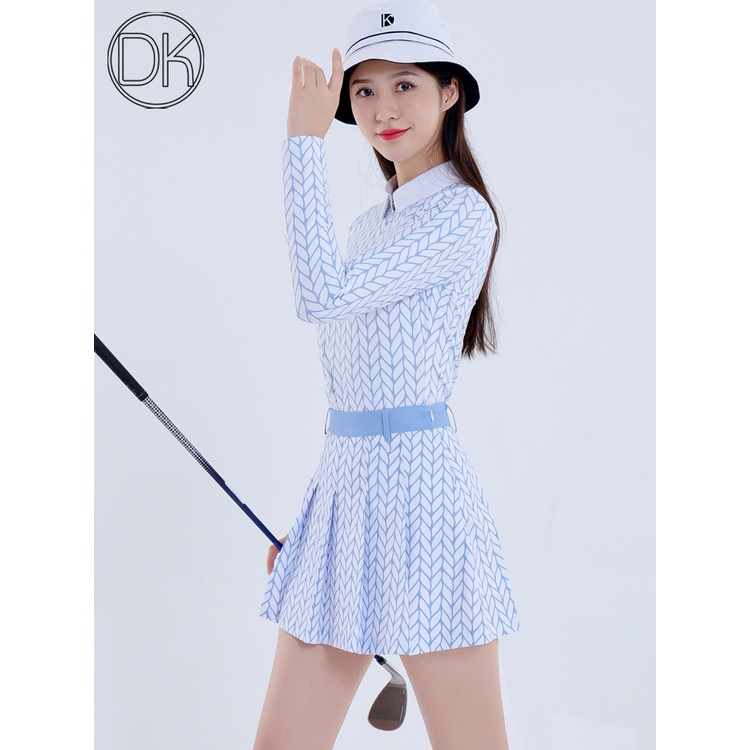 Bộ Áo Tay Dài + Chân Váy Phong Cách Mới Mùa Thu Thoáng Khí Nhanh Khô Cho Nữ 5GVB