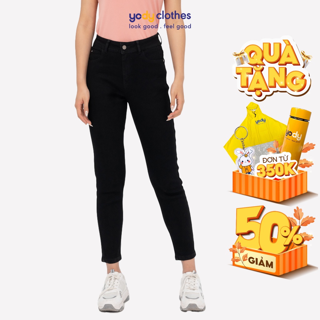 Quần jean nữ YODY skinny diễu túi dáng ôm co giãn thoải mái QJN5056