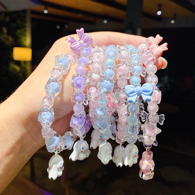 SANRIO Vòng Tay Mặt Hình Cinnamoroll Hoạt Hình Dễ Thương Cho Bạn Gái