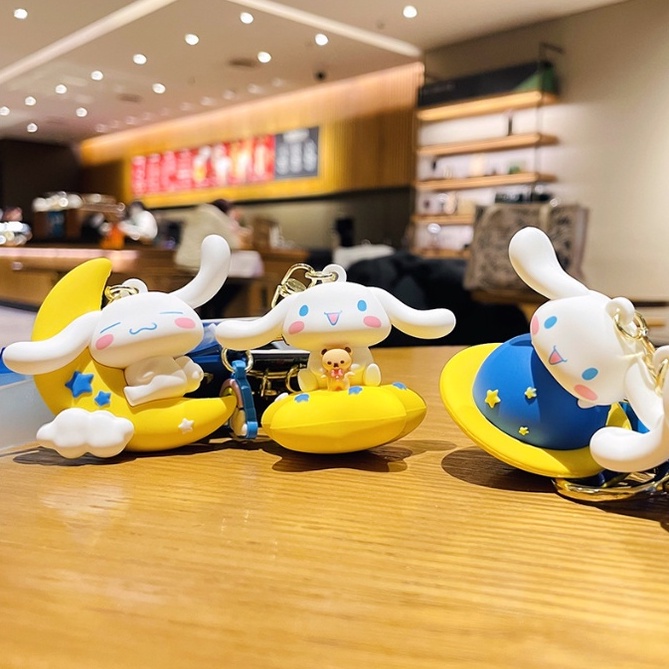 Nhật Bản dễ thương Sanrio Cinnamon Rolls Vũ trụ Walk Series Key Ring babycinnamorol Túi xách treo Phim hoạt hình Phụ kiện Cinnamon Quà tặng văn phòng phẩm cho học sinh