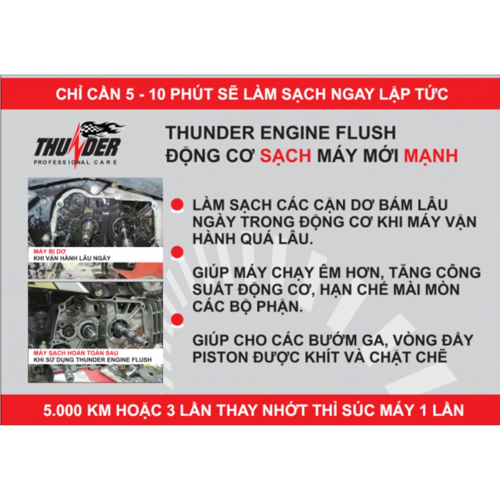 Dung dịch súc rửa động cơ Thunder Engine Flush