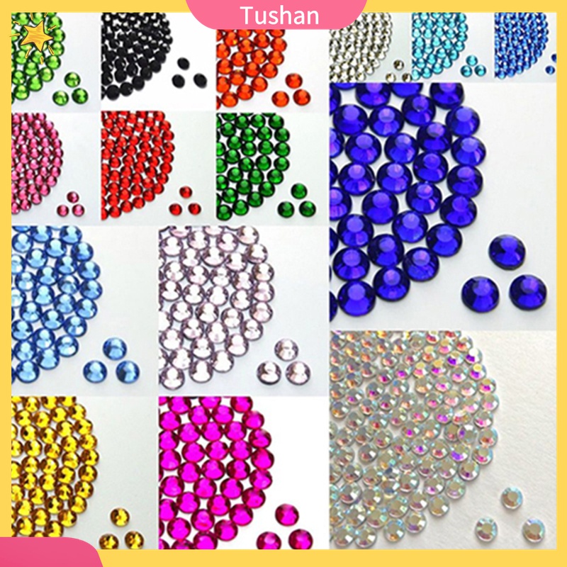 Set 2000 Hạt Cườm Nhựa Resin 2 / 3 / 4 / 5mm Trang Trí Ốp Điện Thoại / Móng Tay DIY
