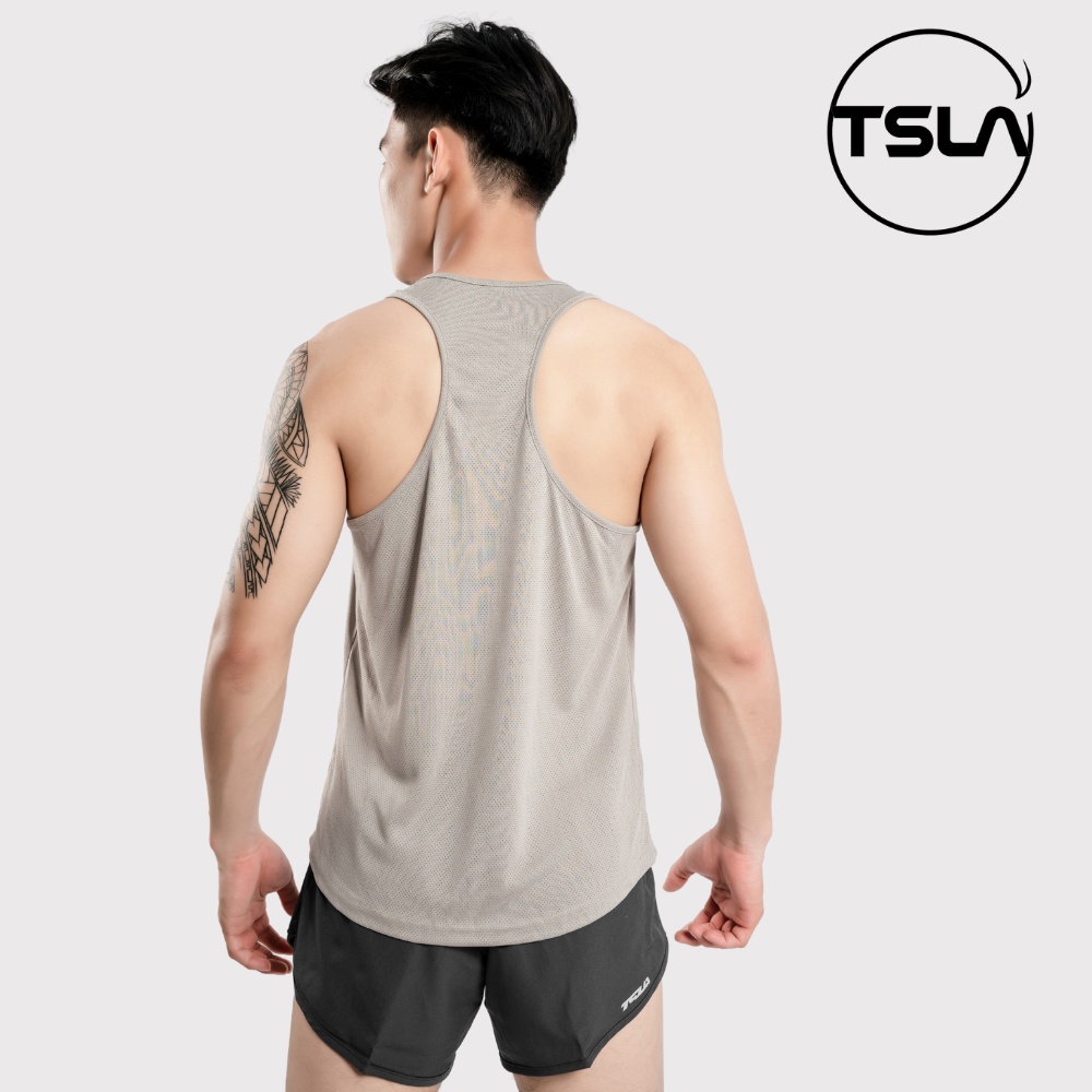 Áo thể thao ba lỗ nam Devops form rộng dạng lưới nhanh khô thoáng phù hợp mặc tập gym work out yoga TSLA DEH1004