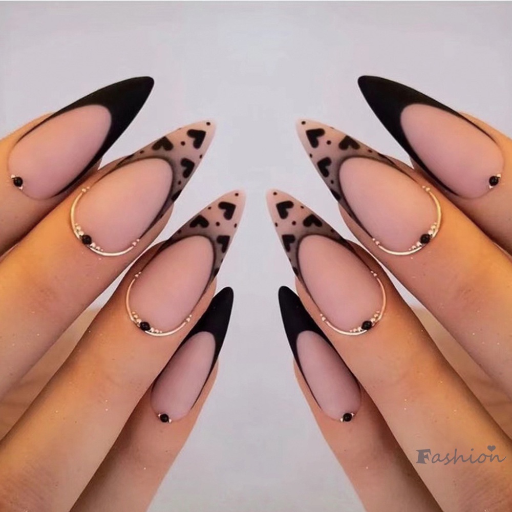 Bộ Móng Tay Giả Màu Sắc Gradient Lâu Trôi Dễ Sử Dụng