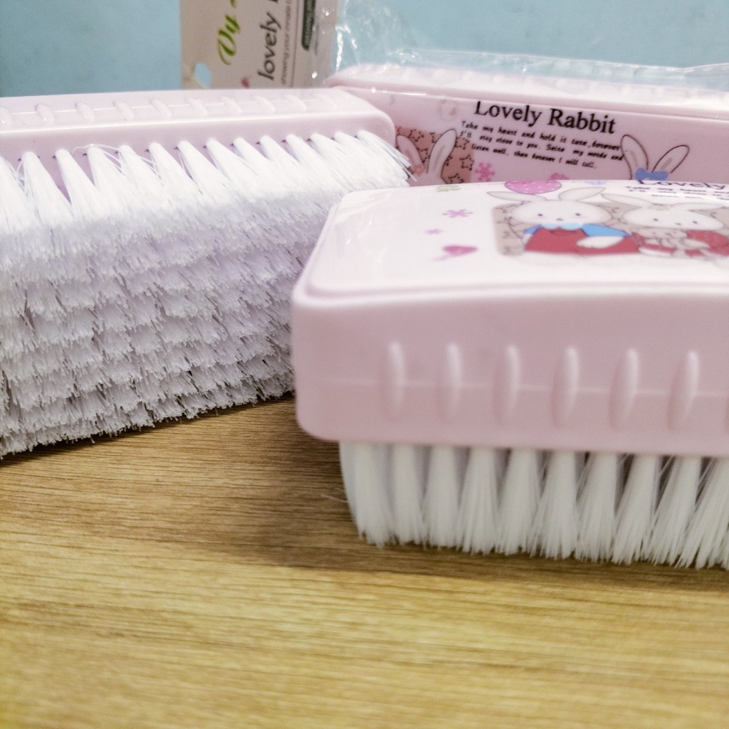 Bàn Chải Chà Chân , Giặt Đồ Lông Siêu Mềm Đồ Dùng Nhà Tắm Đa Năng - Màu Hồng Hình Thỏ Dễ Thương