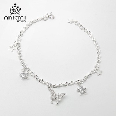 Lắc Tay Bạc Bướm Mix Sao Minh Canh Jewelry