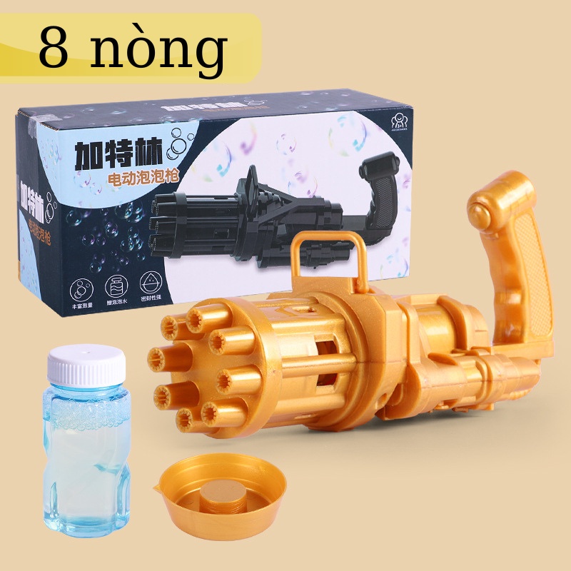 Súng Bắn Bong Bóng Xà Phòng 8 Nòng Siêu Mạnh, Siêu Ngầu Cho Bé REDTECH.