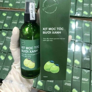 Xịt mọc tóc bưởi xanh có hộp hàng xịn ngăn ngừa rụng tóc làm dày tóc