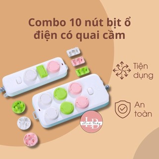 Combo 10 nút bịt ổ điện có quai cầm an toàn và siêu tiện dụng (BOD23)