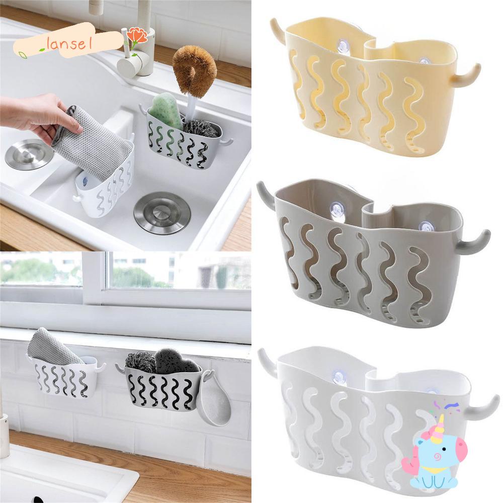 Giá Đỡ Bọt Biển Rửa Chén Thiết Kế Giác Hút Gắn Bồn Rửa