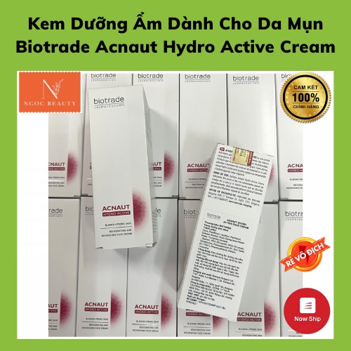 Kem Dưỡng Ẩm Dành Cho Da Hỗn Hợp Và Da Dầu Nổi Mụn Biotrade Acnaut Hydro Active Cream