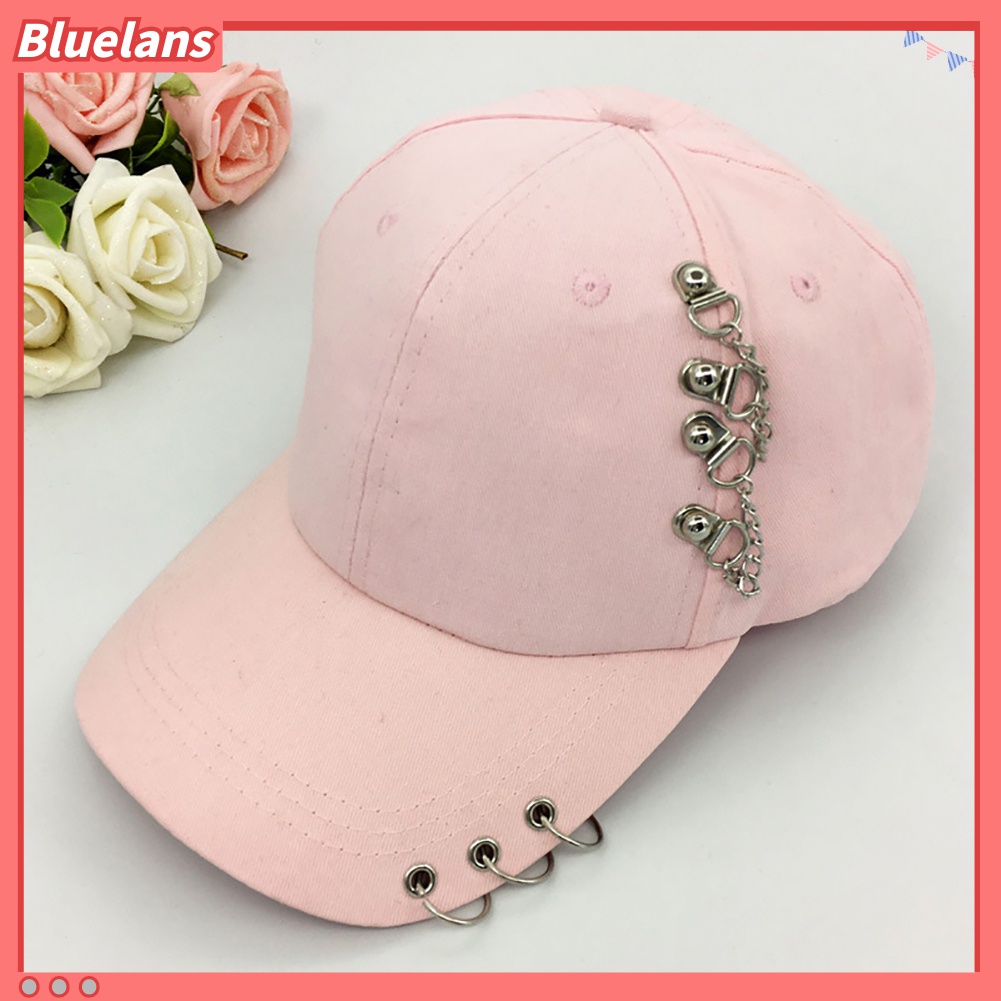 Mũ Lưỡi Trai Đính Khoen Kim Loại Phong Cách Hip Hop Thời Trang 48h