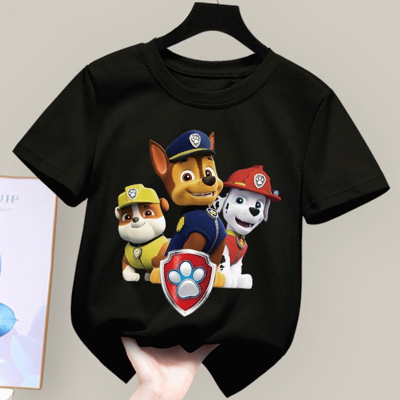 Áo thun cho bé hình chó 3 màu nón .áo cho bé từ 6kg-30kg.AL40.