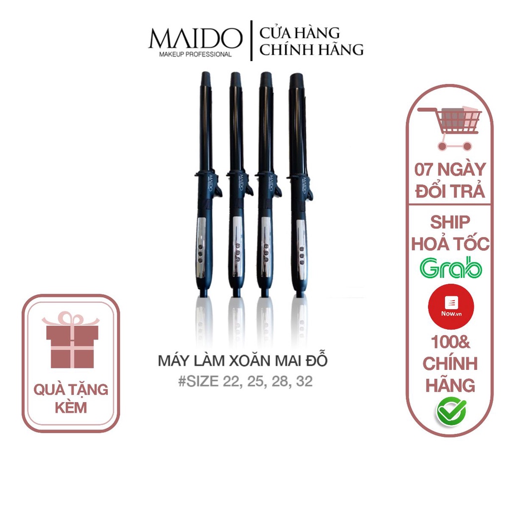 Máy uốn tóc máy làm xoăn tóc size 22,25,28,32 MAIDO cosmetics