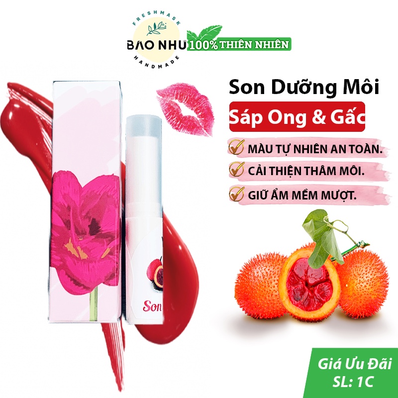 Son gấc hoa hồng lên màu tự nhiên cấp ẩm