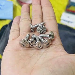 Combo 7 ốc inox salaya gắn Pô E xe Vario Ab cực sáng đẹp ko rỉ sét