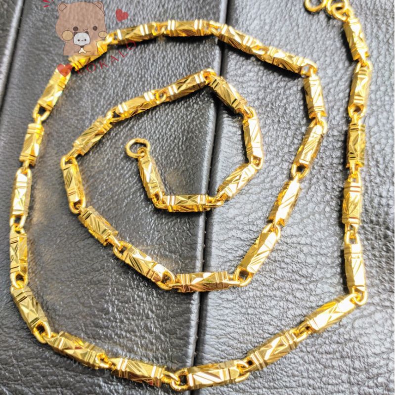 Dây chuyền nam ống trúc mạ vàng 18k cao cấp YsL - Lokalo Đeo sang như đại gia