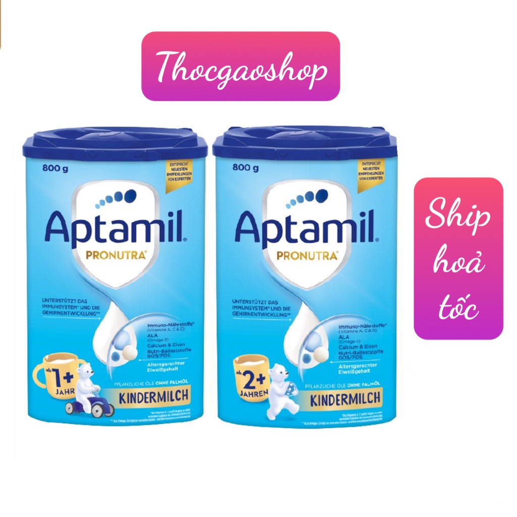 Sữa Aptamil Kindermilch xanh cao 1+ 800g nội địa Đức