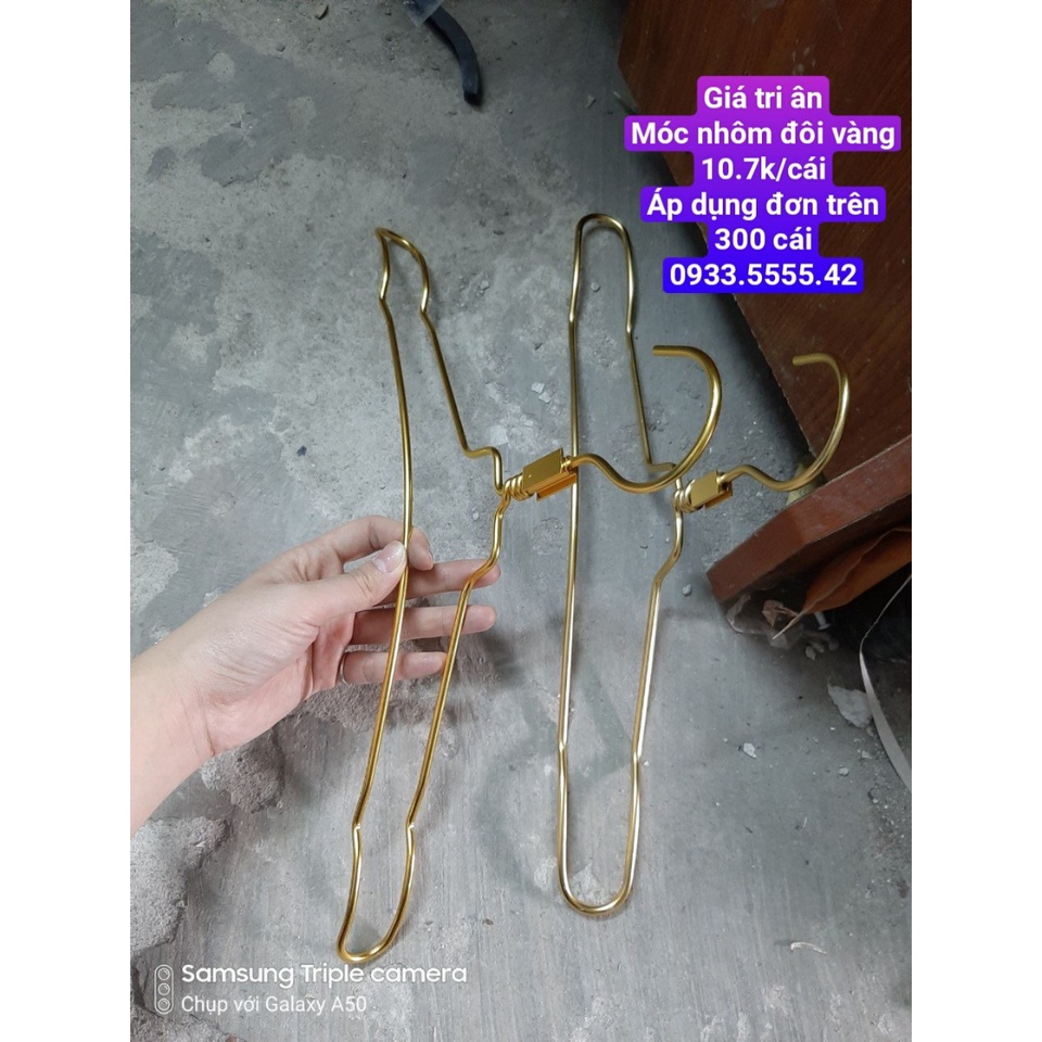 Móc Nhôm Đôi Vàng 10 Cái Người Lớn [FREE SHIP-RẺ] hàng đẹp giá rẻ