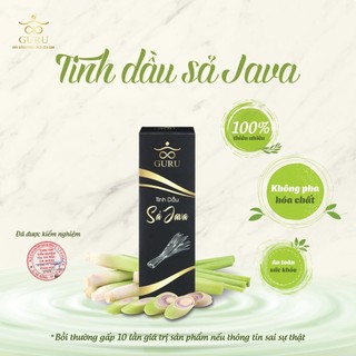 Tinh dầu sả Java GURU 10ml 100% thiên nhiên, không pha hóa chất, an toàn sức khỏe giúp khử mùi, giải cảm, thư giãn