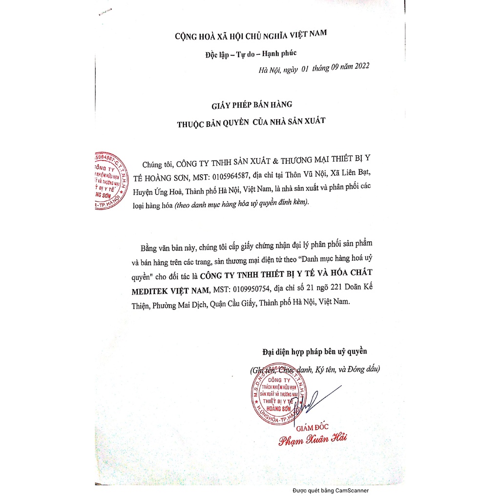 Dây xông ăn có nắp Hoàng Sơn số 10