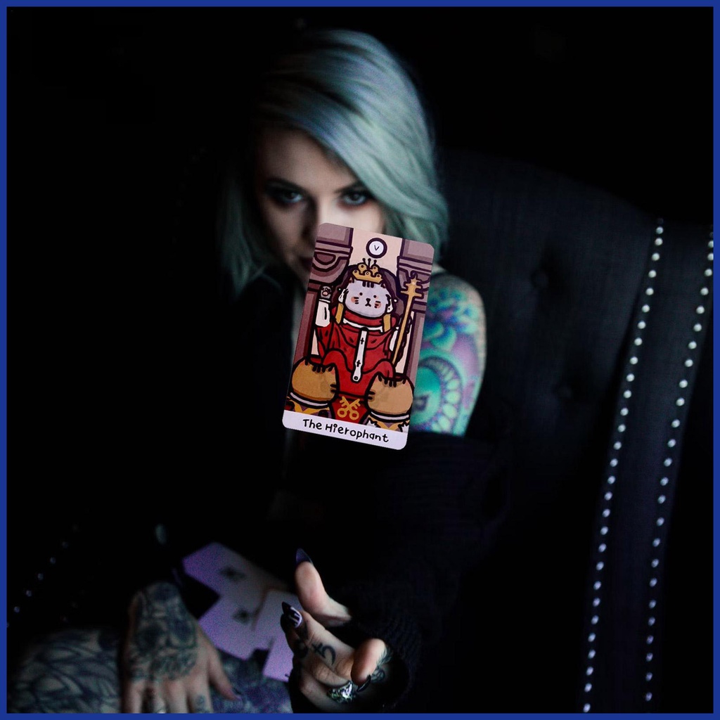 Bộ Bài Tarot Họa Tiết Mèo Vui Nhộn Cho Gia Đình